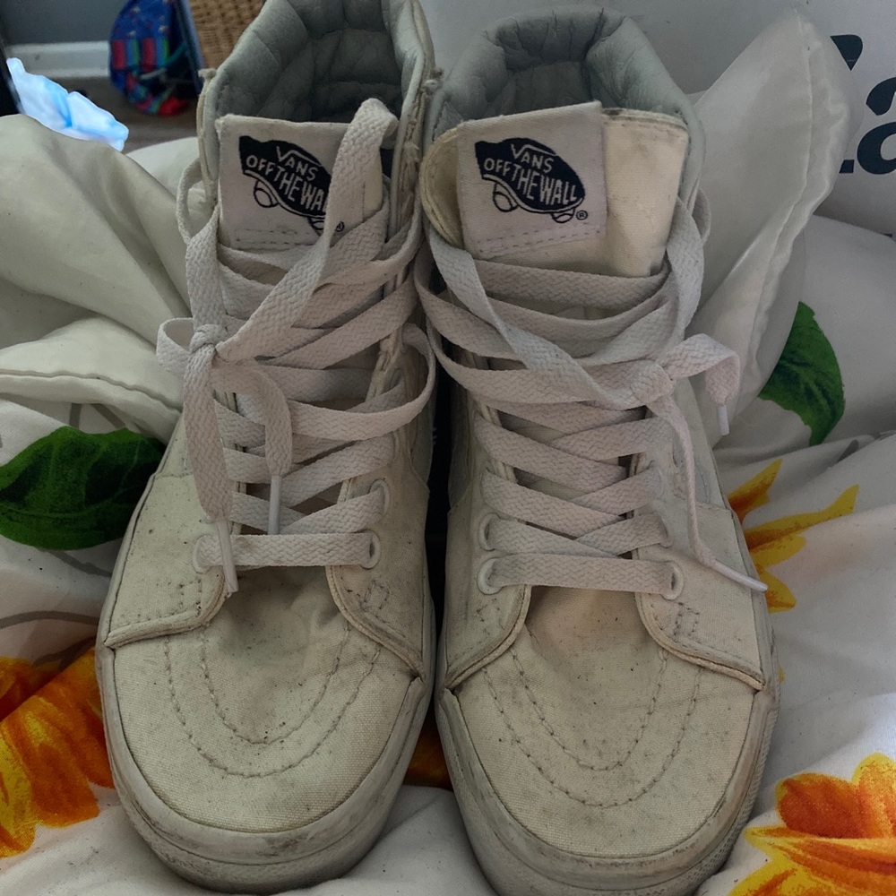 High Top White Vans
